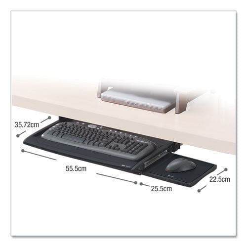 Fellowes Deluxe Keyboard Drawer 20.5w X 11.13d Black - Furniture - Fellowes®