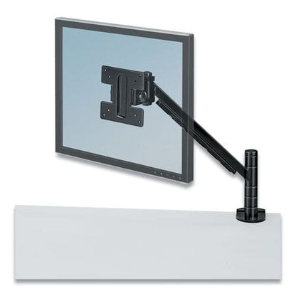 Fellowes Designer Suites Flat Panel Monitor Arm 180 Degree Rotation 45 Degree Tilt 360 Degree Pan Black Supports 20 Lb - Furniture -