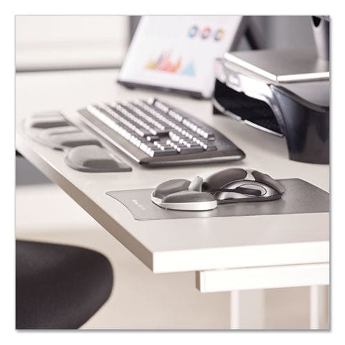 Fellowes Ergonomic Memory Foam Wrist Rest With Attached Mouse Pad 8.25 X 9.87 Black - Technology - Fellowes®