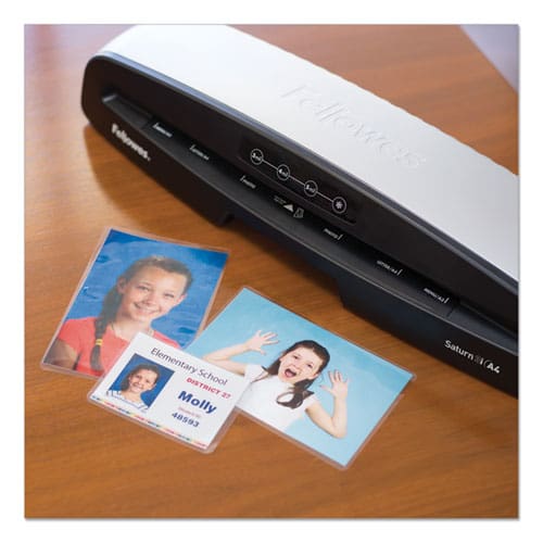 Fellowes Laminating Pouches 5 Mil 3.88 X 2.63 Gloss Clear 100/pack - Technology - Fellowes®