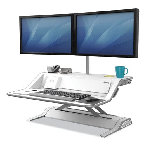 Fellowes Lotus Dx Sit-stand Workstation 32.75 X 24.25 X 5.5 To 22.5 White - Furniture - Fellowes®