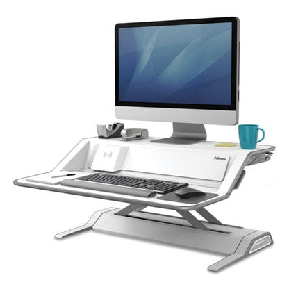 Fellowes Lotus Dx Sit-stand Workstation 32.75 X 24.25 X 5.5 To 22.5 White - Furniture - Fellowes®