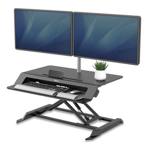 Fellowes Lotus Lt Sit-stand Workstation 34.38 X 28.38 X 7.62 Black - Furniture - Fellowes®