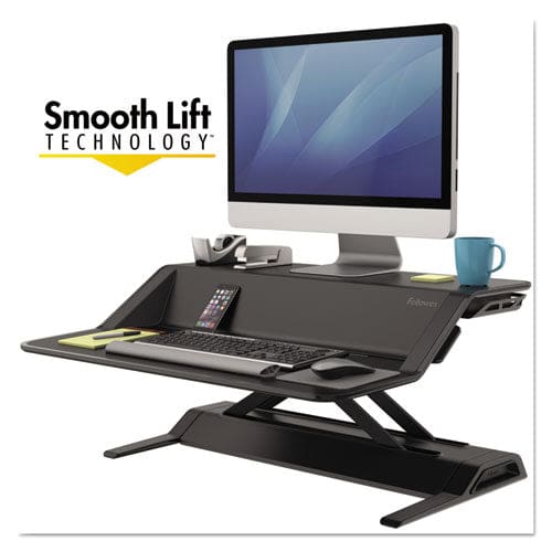 Fellowes Lotus Sit-stands Workstation 32.75 X 24.25 X 5.5 To 22.5 Black - Furniture - Fellowes®