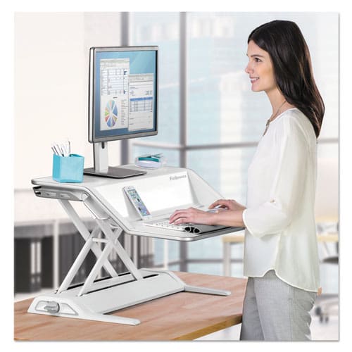 Fellowes Lotus Sit-stands Workstation 32.75 X 24.25 X 5.5 To 22.5 Black - Furniture - Fellowes®