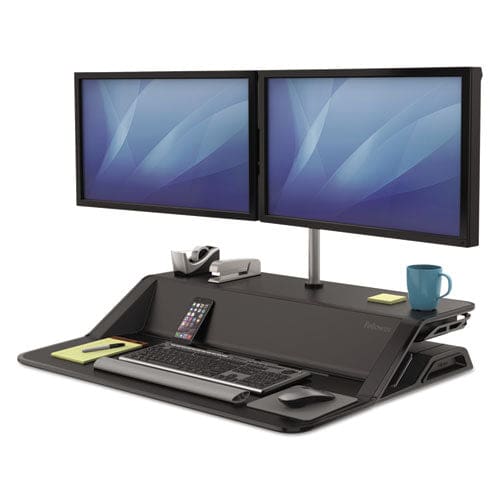 Fellowes Lotus Sit-stands Workstation 32.75 X 24.25 X 5.5 To 22.5 White - Furniture - Fellowes®