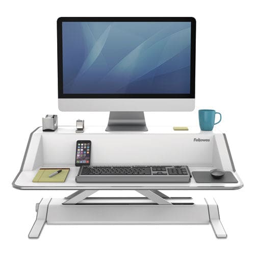 Fellowes Lotus Sit-stands Workstation 32.75 X 24.25 X 5.5 To 22.5 White - Furniture - Fellowes®