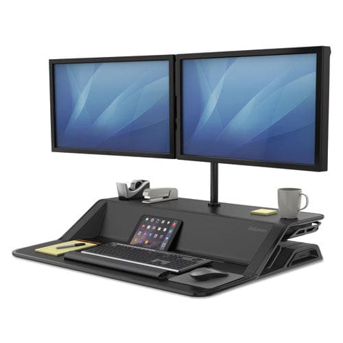 Fellowes Lotus Sit-stands Workstation 32.75 X 24.25 X 5.5 To 22.5 White - Furniture - Fellowes®