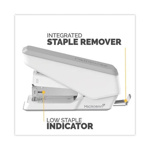 Fellowes Lx840 Easypress Half Strip Stapler 25-sheet Capacity White - School Supplies - Fellowes®