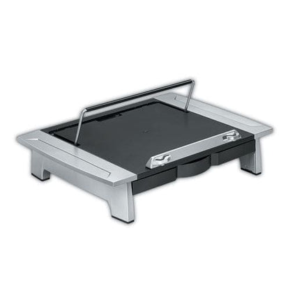 Fellowes Office Suites Monitor Riser Plus 19.88 X 14.06 X 4 To 6.5 Black/silver Supports 80 Lbs - School Supplies - Fellowes®