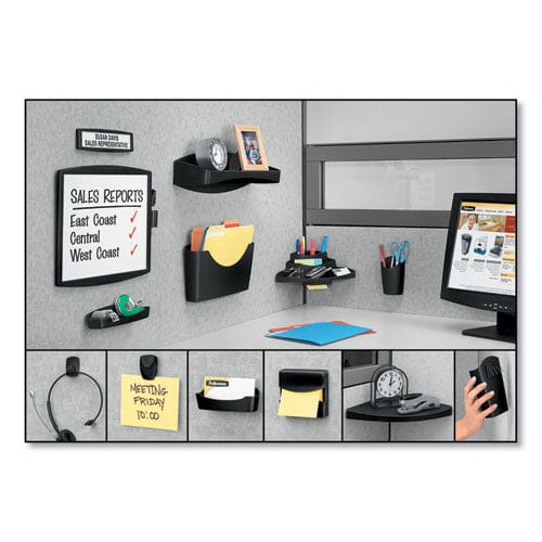 Fellowes Partition Additions Dry Erase Board 15.38 X 13.25 White Surface Dark Graphite Hps Frame - School Supplies - Fellowes®