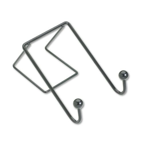 Fellowes Partition Additions Wire Double-garment Hook 4 X 5.13 X 6 Over-the Panel Mount Black - Furniture - Fellowes®