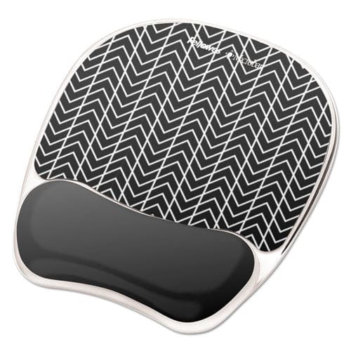 Fellowes Photo Gel Mouse Pad With Wrist Rest With Microban Protection 7.87 X 9.25 Chevron Design - Technology - Fellowes®