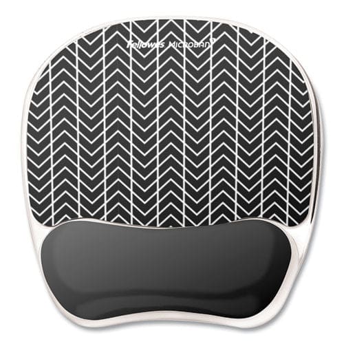 Fellowes Photo Gel Mouse Pad With Wrist Rest With Microban Protection 7.87 X 9.25 Chevron Design - Technology - Fellowes®