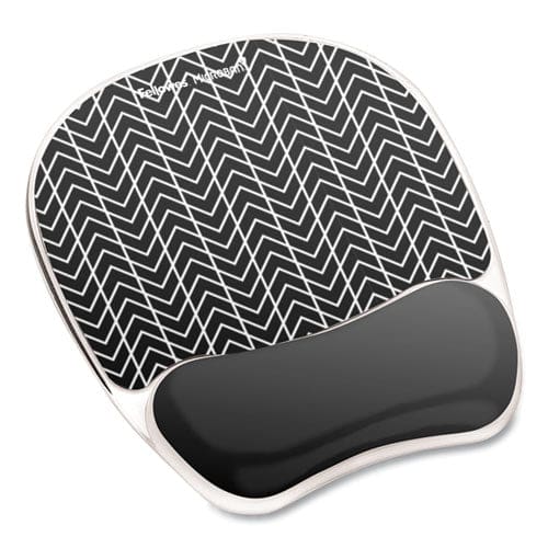 Fellowes Photo Gel Mouse Pad With Wrist Rest With Microban Protection 7.87 X 9.25 Chevron Design - Technology - Fellowes®