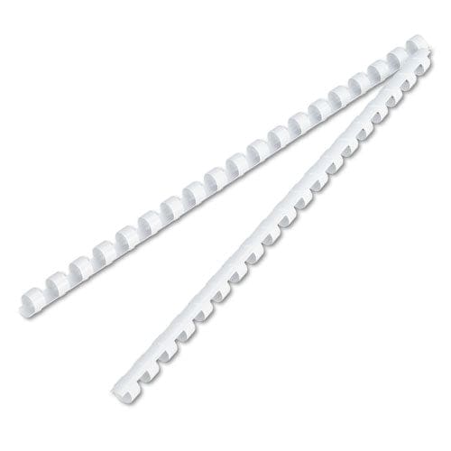Fellowes Plastic Comb Bindings 3/8 Diameter 55 Sheet Capacity White 100/pack - Office - Fellowes®