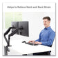 Fellowes Platinum Series Dual Monitor Arm For 27 Monitors 360 Deg Rotation +85 Deg/-20 Deg Tilt 360 Deg Pan Black Supports 20 Lb - Furniture