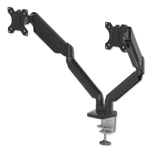 Fellowes Platinum Series Dual Monitor Arm For 27 Monitors 360 Deg Rotation +85 Deg/-20 Deg Tilt 360 Deg Pan Black Supports 20 Lb - Furniture