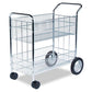 Fellowes Wire Mail Cart Metal 2 Bins 21.5 X 37.5 X 39.5 Chrome - Office - Fellowes®