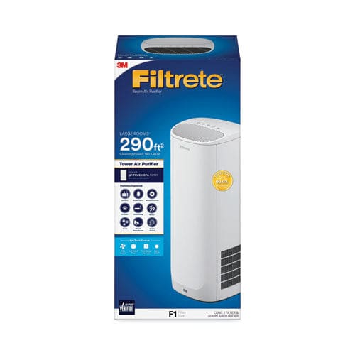 Filtrete Tower Room Air Purifier For Large Room 290 Sq Ft Room Capacity White - Janitorial & Sanitation - Filtrete™