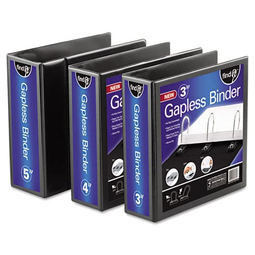 find It Gapless Loop Ring View Binder 3 Rings 5 Capacity 11 X 8.5 Black - School Supplies - find It™