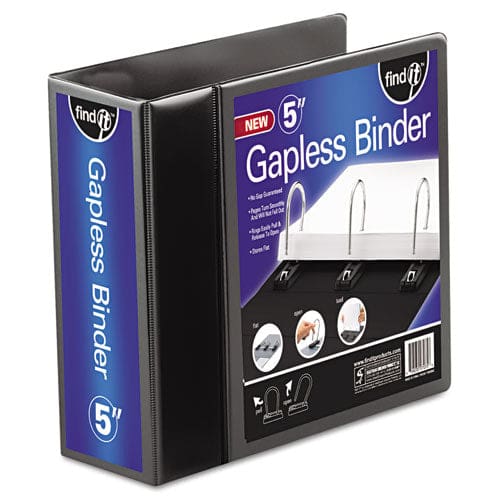 find It Gapless Loop Ring View Binder 3 Rings 5 Capacity 11 X 8.5 Black - School Supplies - find It™