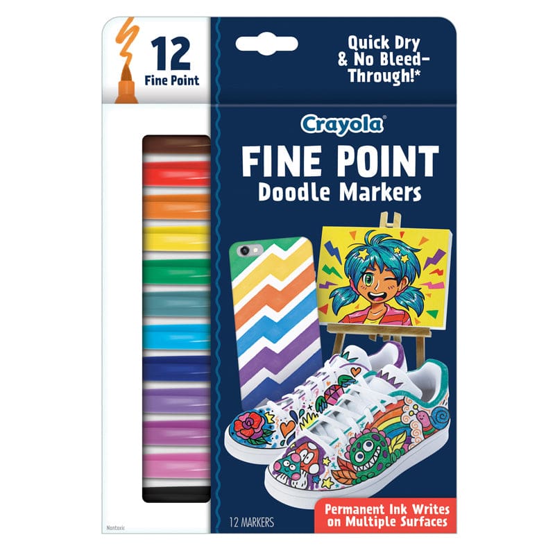 Fine Point Doodle Marker 12Ct Doodle & Draw (Pack of 3) - Markers - Crayola LLC