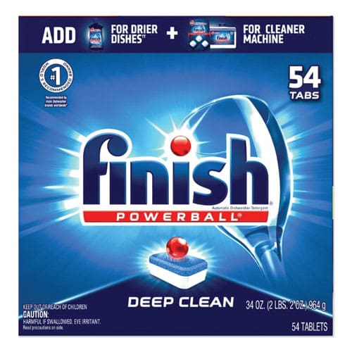 FINISH Powerball Dishwasher Tabs Fresh Scent 94/box 4 Boxes/carton - Janitorial & Sanitation - FINISH®