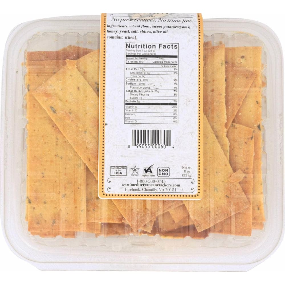 FIREHOOK Firehook Sweet Potato Chive Crackers, 7 Oz