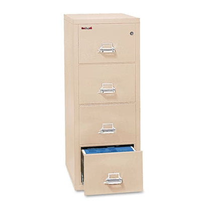 FireKing Insulated Vertical File 1-hour Fire Protection 4 Legal-size File Drawers Parchment 20.81 X 31.56 X 52.75 - Furniture - FireKing®