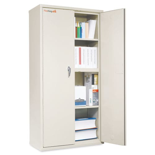 FireKing Storage Cabinet 36w X 19.25d X 72h Ul Listed 350 Degree Parchment - Furniture - FireKing®