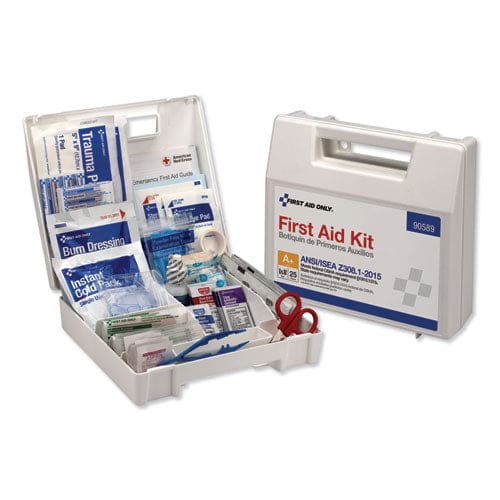 First Aid Only Ansi 2015 Compliant Class A+ Type I And Ii First Aid Kit For 25 People 141 Pieces Plastic Case - Janitorial & Sanitation -