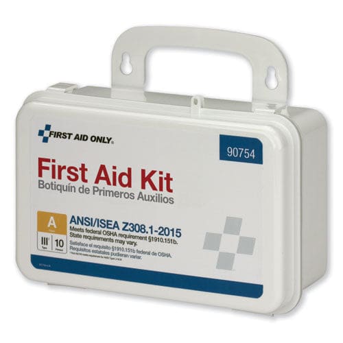 First Aid Only Ansi Class A 10 Person First Aid Kit 71 Pieces Plastic Case - Janitorial & Sanitation - First Aid Only™