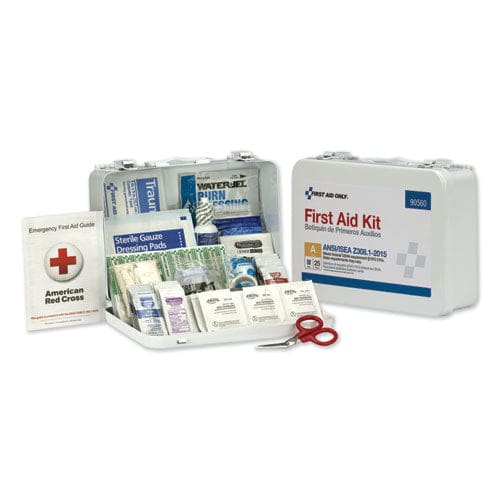 First Aid Only Ansi Class A 25 Person Bulk First Aid Kit For 25 People 89 Pieces Metal Case - Janitorial & Sanitation - First Aid Only™