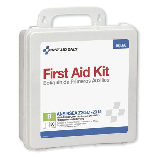 First Aid Only Bulk Ansi 2015 Compliant Class B Type Iii First Aid Kit For 50 People 199 Pieces Plastic Case - Janitorial & Sanitation -