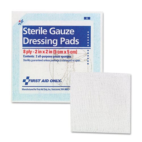 First Aid Only Gauze Pads Sterile 4 X 4 2/box - Janitorial & Sanitation - First Aid Only™