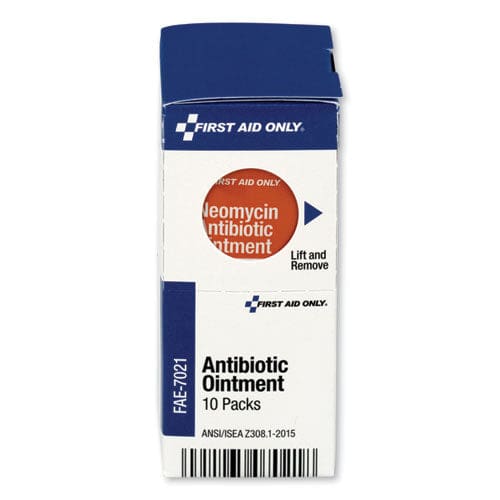 First Aid Only Smartcompliance Antibiotic Ointment 0.9 G Packet 10/box - Janitorial & Sanitation - First Aid Only™