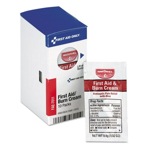 First Aid Only Smartcompliance Burn Cream 0.9 G Packet 10/box - Janitorial & Sanitation - First Aid Only™