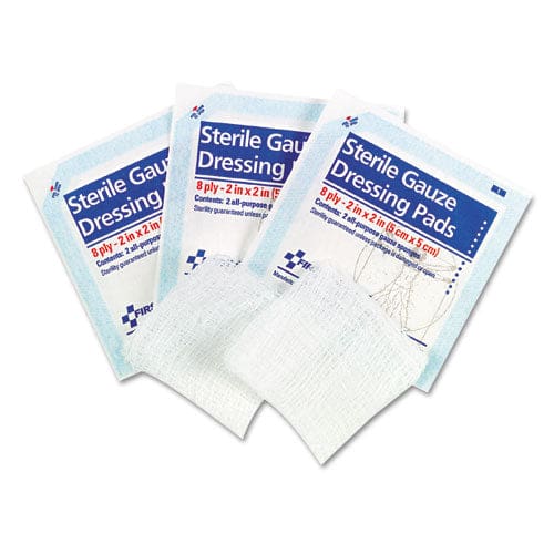 First Aid Only Smartcompliance Gauze Pads Sterile 12-ply 3 X 3 5 Dual-pads/pack - Janitorial & Sanitation - First Aid Only™