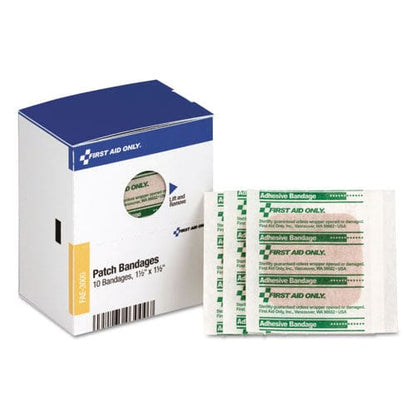 First Aid Only Smartcompliance Patch Bandages 1.5 X 1.5 10/box - Janitorial & Sanitation - First Aid Only™