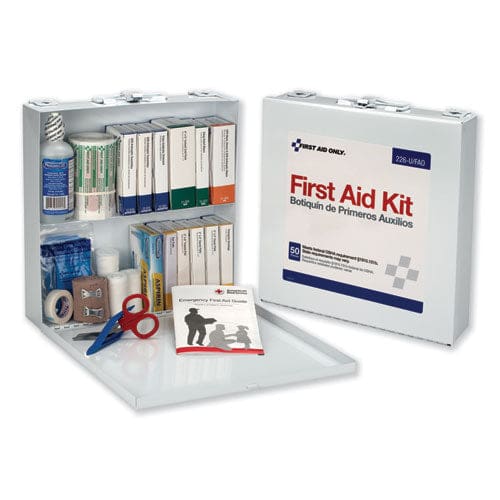 First Aid Only First Aid Station For 50 People 196 Pieces Osha Compliant Metal Case - Janitorial & Sanitation - First Aid Only™