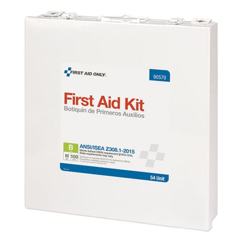 First Aid Only Unitized Ansi 2015 Compliant Class B Type Iii First Aid Kit For 100 People 217 Pieces Metal Case - Janitorial & Sanitation -