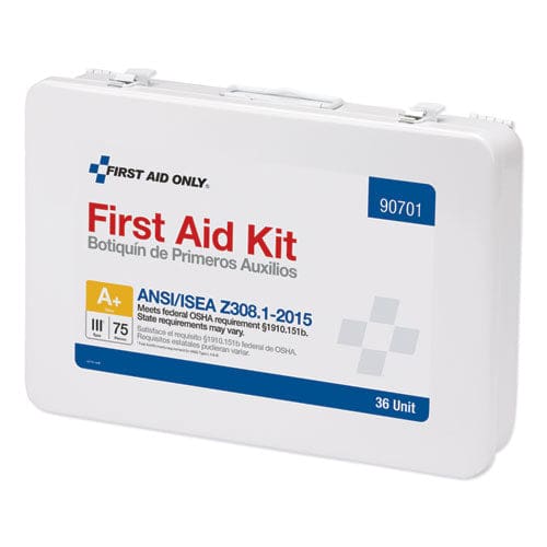 First Aid Only Unitized Ansi Compliant Class A Type Iii First Aid Kit For 25 People 84 Pieces Metal Case - Janitorial & Sanitation - First