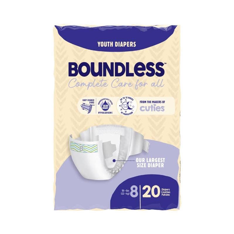 First Quality Unsex Boundless Youth Diaper Size 8 Case of 80 - Incontinence >> Briefs and Diapers - First Quality