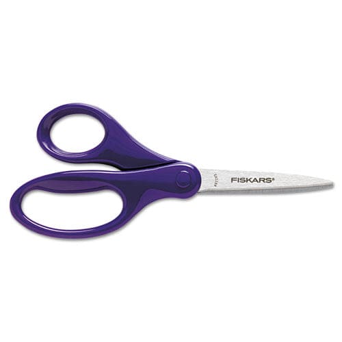 Fiskars Kids/student Scissors Pointed Tip 7 Long 2.75 Cut Length Assorted Straight Handles - School Supplies - Fiskars®