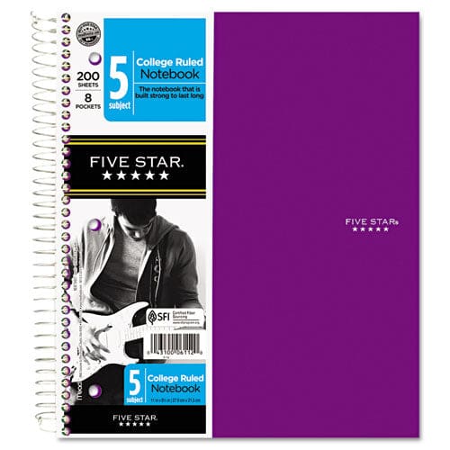 Five Star Trend Wirebound Notebook 3 Subject Medium/college Rule Randomly Assorted Covers 11 X 8.5 150 Sheets - School Supplies - Five Star®