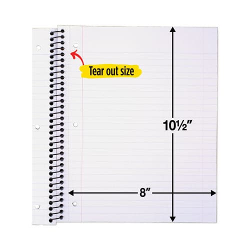 Five Star Wirebound Notebook 1 Subject Wide/legal Rule Randomly Assorted Covers 10.5 X 8 100 Sheets 6/pack - School Supplies - Five Star®