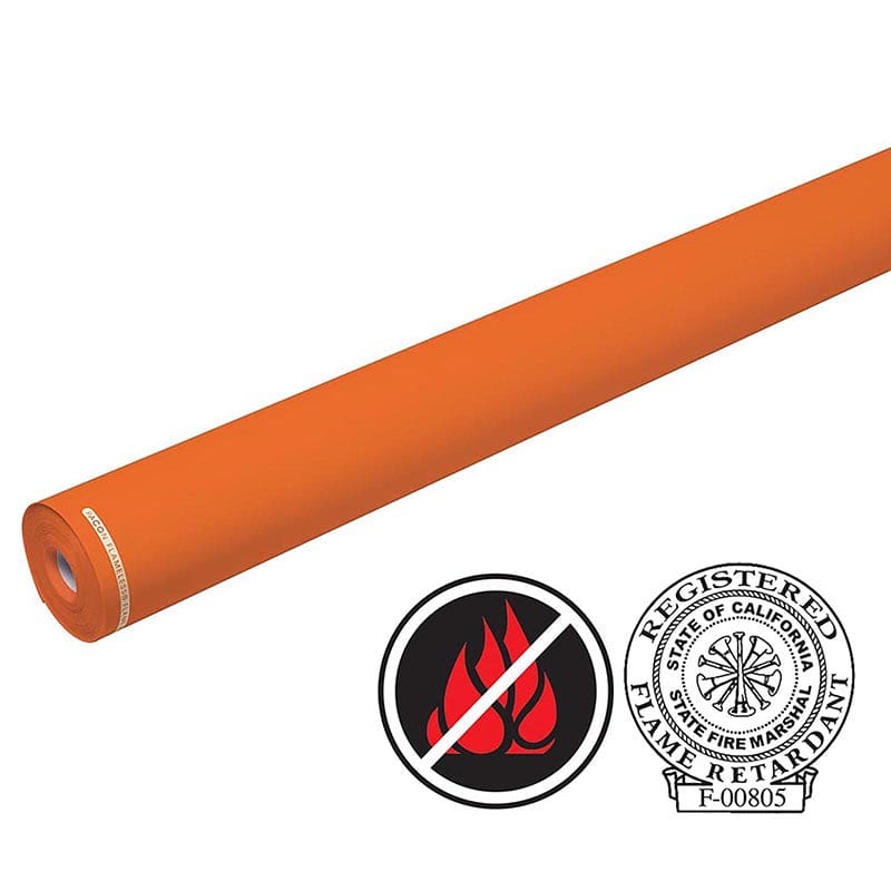 Flame Retardant Paper Fiesta Orange 48X100 1 Roll - Bulletin Board & Kraft Rolls - Dixon Ticonderoga Co - Pacon