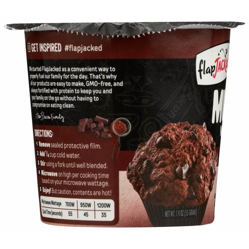 FLAPJACKED Flapjacked Mighty Muffin With Probiotics Double Chocolate, 1.94 Oz