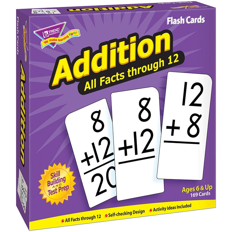 Flash Cards All Facts 169/Box 0-12 Addition (Pack of 2) - Flash Cards - Trend Enterprises Inc.